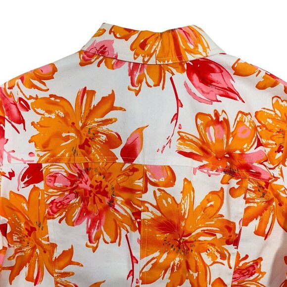 colorful floral print jacket Jessica sport sz 12 - Picture 3 of 16